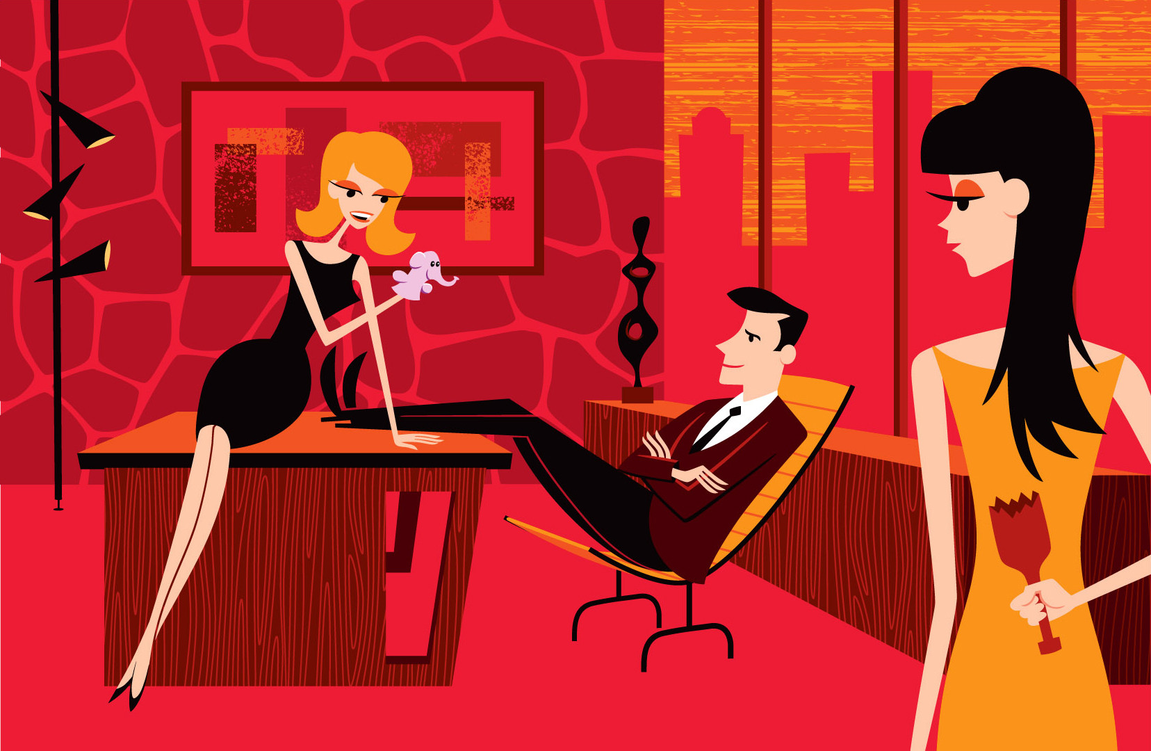 Josh Agle Unauthorised » Office Politics